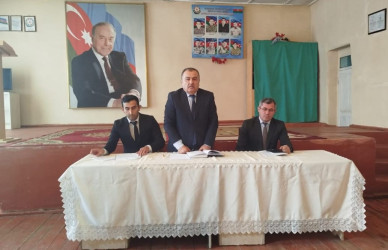 Goranboyda inzibati ərazi dairələri üzrə nümayəndələrin hesabat məruzləri dinlənildi
