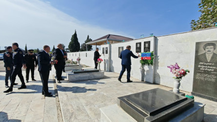 Goranboy rayon Dəliməmmədli şəhər qəbirstanlığında şəhidlərimizin məzarları ziyarət olundu