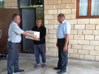 Goranboyda Qurban bayramı mübasibətilə  verilən bayram sovqatları 600 ailəni əhatə edir