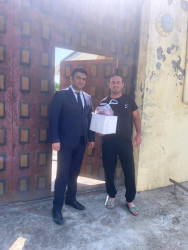 Goranboyda Qurban bayramı münasibətilə şəhid, qazi və aztəminatlı ailələr ziyarət olundu, bayram sovqatları verildi