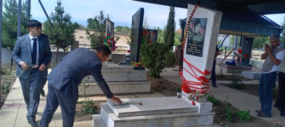 Goranboyda şəhid, Milli Qəhrəman Sərxan Ocaqverdiyevin doğum günü ilə bağlı məzarı ziyarət olundu