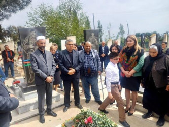 Goranboyda Milli Qəhramanın anım günündə məzarı ziyarət olundu.