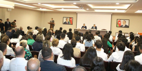Goranboyda ali məktəblərə qəbul olan məzunlarla görüş keçirildi