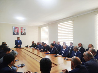 Goranboy rayon İcra Hakimiyyətində İxrac Neft və Qaz Boru Kəmərlərinin Təhlükəsizliyi üzrə komissiyanın növbəti iclası keçirildi