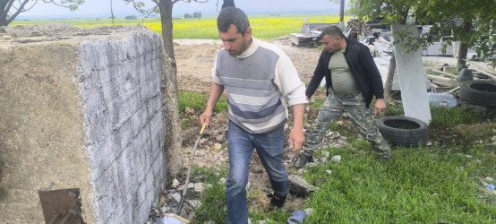 Goranboyda “Şəhərsalma və Memarlıq ili” və beynəlxalq veloyarışa hazırlıq çərçivəsində abadlıq işləri davam etdirilir