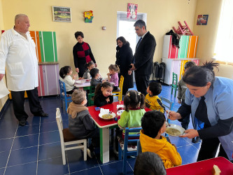 Goranboyda uşaqların sağlam qidalanması və gigiyenik təmizlik qaydalarına riayət edilməsi ilə bağlı monitorinqlər aparıldı