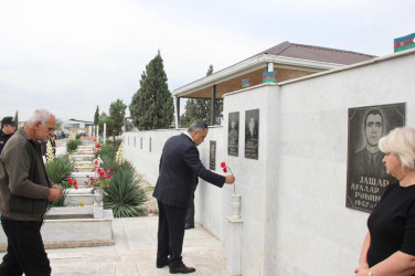 “27 sentyabr-Anım Günü”nün beşinci ildönümü ilə bağlı Dəliməmmədlidə  şəhidlərimizin məzarları ziyarət olundu