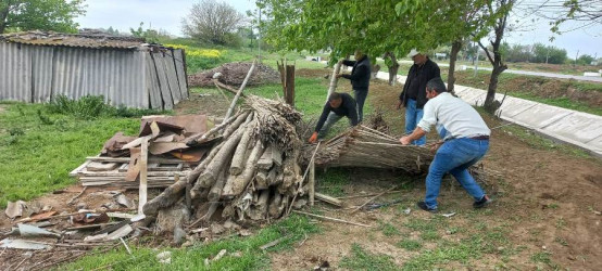 Goranboyda “Şəhərsalma və Memarlıq ili” və beynəlxalq veloyarışa hazırlıq çərçivəsində abadlıq işləri davam etdirilir