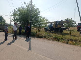 Goranboyda elektrik təsərrüfatının yenilənməsi ilə bağlı işlər aparılır.