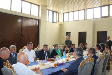Goranboyda Qurban bayramı ərəfəsində şəhid ailələri və qazilərlə görüşlər davam etdirilir