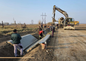 Goranboyda əkin sahələrinin suvarılması təminatının yaxşılaşdırılması işləri davam etdirilir