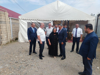 Goranboyda şəhid ailəsinin üzvü son mənzilə yola salındı