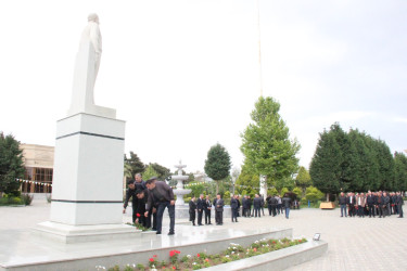 Goranboy rayonunda Ümummilli Lider Heydər Əliyevin anadan olmasının 103-cü ildönümü ilə bağlı “Heydər Əliyev irsi: Su və kənd təsərrüfatının davamlı inkişafı” mövzusunda tədbir keçirildi
