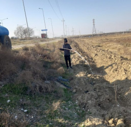 Goranboyda yeni salınmış yaşıllıq zolaqlarına aqrotexniki qulluq işləri davam etdirilir