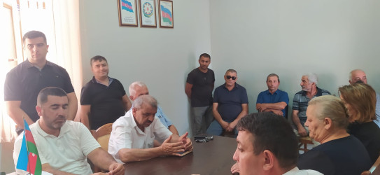 Goranboyda su ehtiyatlarından səmərəli istifadə olunması ilə bağlı Xoylu kəndində su istifadəçiləri ilə görüş keçirildi