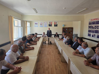Goranboyda Dövlət Proqramının icrası çərçivəsində müasir suvarma sistemlərinin tətbiqi mövzusunda maarifləndirici görüş keçirildi