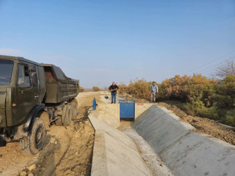 Goranboyda əkin sahələrinin suvarılması təminatının yaxşılaşdırılması işləri davam etdirilir