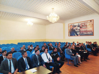 Goranboy rayonunda Məhərrəmlik ayı, Aşura günü və dini mərasimlərin təşkili ilə bağlı yaradılmış qərargahın iclası keçirildi