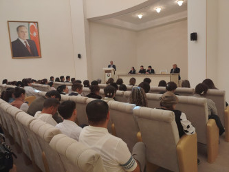 Goranboyda “İnsan hüquq və azadlıqlarının təminatı dövlət siyasətinin əsas prioritetidir” mövzusunda tədbir keçirildi