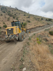 Todan və Erkeç kəndini birləşdirən yolda təmi-bərba işləri aparılır