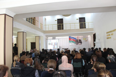 Goranboyda, “Konstitusiya və Suverenlik ili“ çərçivəsində, “Milli mədəniyyətimiz Ulu Öndər Heydər Əliyev ideyalarından güc alır“ mövzusunda tədbir keçirildi