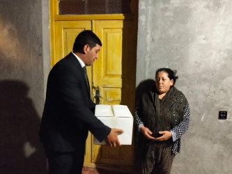 Goranboyda Qurban bayramı münasibəti ilə 500-dən çox ailə ziyarət olunaraq bayram sovqatları təqdim olundu