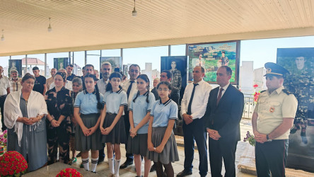 Goranboyda şəhid Səfiyar Məmmədov və Ümid İmamquliyevin il dönümü ilə bağlı məzarları ziyarət olundu