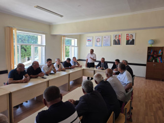 Goranboyda Dövlət Proqramının icrası çərçivəsində müasir suvarma sistemlərinin tətbiqi mövzusunda maarifləndirici görüş keçirildi