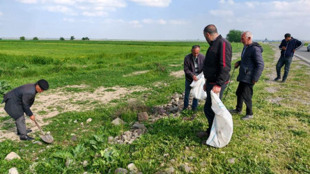 Goranboyda “Şəhərsalma və Memarlıq ili” və beynəlxalq veloyarışa hazırlıq çərçivəsində abadlıq işləri davam etdirilir
