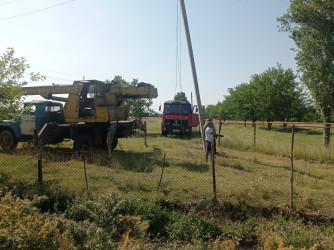 Goranboyda elektrik təsərrüfatının yenilənməsi ilə bağlı işlər aparılır.