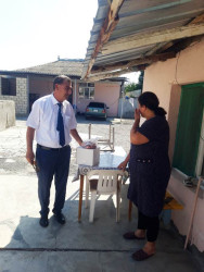 Goranboy rayon İcra Hakimiyyəti tərəfindən, Qurban bayramı mübasibətilə şəhid, qazi, çernobıl əlili və aztəminatlı ailələrə bayram sovqatları verildi