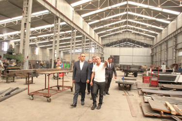 Goranboyda sənaye və istehsal müəssisələrinin fəaliyyətinə baxış keçirildi