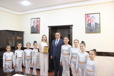 Goranboyda yarışlarda fərqlənən gənc gimnastlar və cudoçularla görüş keçirildi