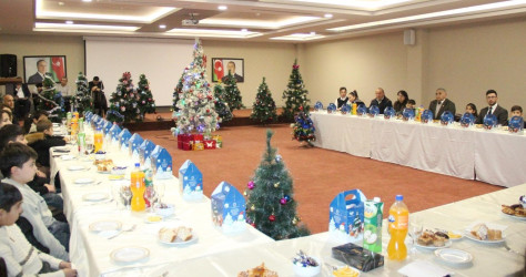 Goranboyda 31 dekabr-Dünya Azərbaycanlılarının Həmrəylik Günü və Yeni ilin gəlişi ilə bağlı, şəhidlərimizin azyaşlı övladları ilə görüş keçirildi