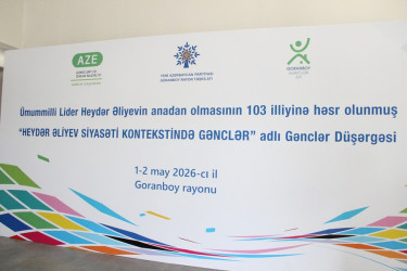 Goranboyda Ümummilli lider Heydər Əliyevin anadan olmasının 103 illiynə həsr olunmuş "Heydər Əliyev siyasəti kontekstində gənclər" adlı gənclər düşərgəsi təşkil edildi