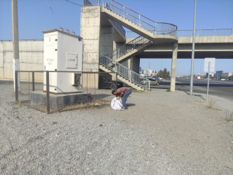 Goranboyda yolkənarı ərazilərin məişət tullantılarından təmizlənməsi işləri aparıldı, ağac və gül kolları suvarıldı