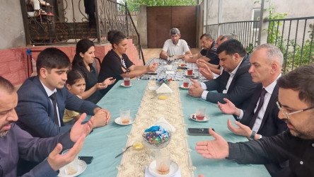 Goranboyda şəhid ailələrinin ziyarəti davam edir