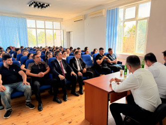 Goranboyda “Əhalinin mülkiyyət hüquqlarının təmin edilməsi sahəsində tədbirlərin səmərəliliyinin artırılması” mövzusunda maarifləndirici tədbir keçirildi