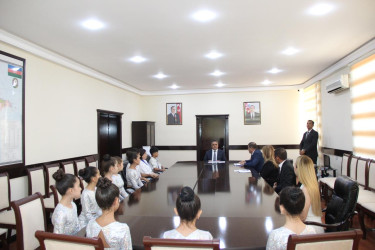 Goranboyda yarışlarda fərqlənən gənc gimnastlar və cudoçularla görüş keçirildi
