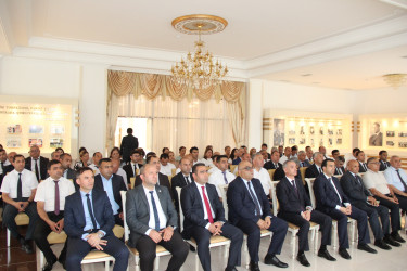 Goranboyda “Şəhərsalma və Memarlıq ili” çərçivəsində “Heydər Əliyevin müasir Azərbaycan memarlığına töhfələri” mövzusunda tədbir keçirildi