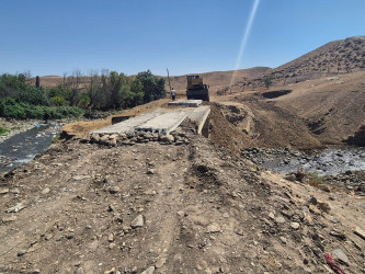 Goranboyda sakinlərin qəzalı körpü ilə bağlı müraciəti həll olundu