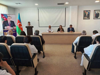 Goranboyda, Ümummilli Lider Heydər Əliyevin anadan olmasının 102-ci ildönümü ilə bağlı, “Heydər Əliyev  və Azərbaycan səhiyyəsi” mövzusunda konfrans keçirildi