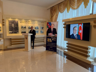 Goranboy rayonunda Ümummilli Lider Heydər Əliyevin anadan olmasının 103-cü ildönümü ilə bağlı “Heydər Əliyev irsi: Su və kənd təsərrüfatının davamlı inkişafı” mövzusunda tədbir keçirildi