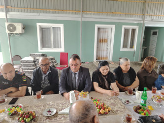 Goranboyda “Konstitusiya və Suverenlik İli” ilə bağlı keçirilən ümumrayon tədbirləri çərçivəsində  Qızılhacılı qəsəbəsində şəhid ailələri və qazilərlə görüş keçirildi