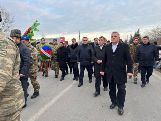 Goranboylu hərbiçimiz, Vətən Müharibəsi iştirakçısı, avtoqəzada vəfat edən  kapitan Araz Nazarov bu gün dəfn edildi.