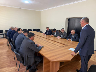 Goranboy rayon İcra Hakimiyyəti yanında yaradılmış işçi qrupunun iclası keçirildi