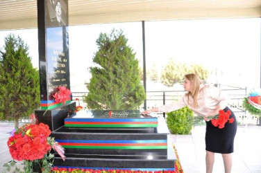 Goranboyda şəhid Vəliyev İlkin Səfail oğlunun doğum günündə məzarı ziyarət olundu, Şəhidlər Xatirə Bulağı istifadəyə verildi.