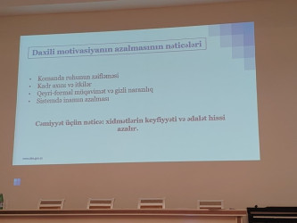 Goranboyda “Cəmiyyətə xidmət psixologiyası: Dövlət qulluqçusunun daxili motivasiyası" mövzusunda təlim keçirildi