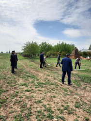 Goranboyda “Şəhərsalma və Memarlıq ili” və beynəlxalq veloyarışa hazırlıq çərçivəsində abadlıq işləri davam etdirilir