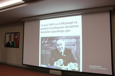 Goranboy rayonunda “14 iyul 1969-cu il: Müstəqil və qüdrətli Azərbaycanın təməlinin qoyulduğu gün” mövzusunda tədbir keçirildi.